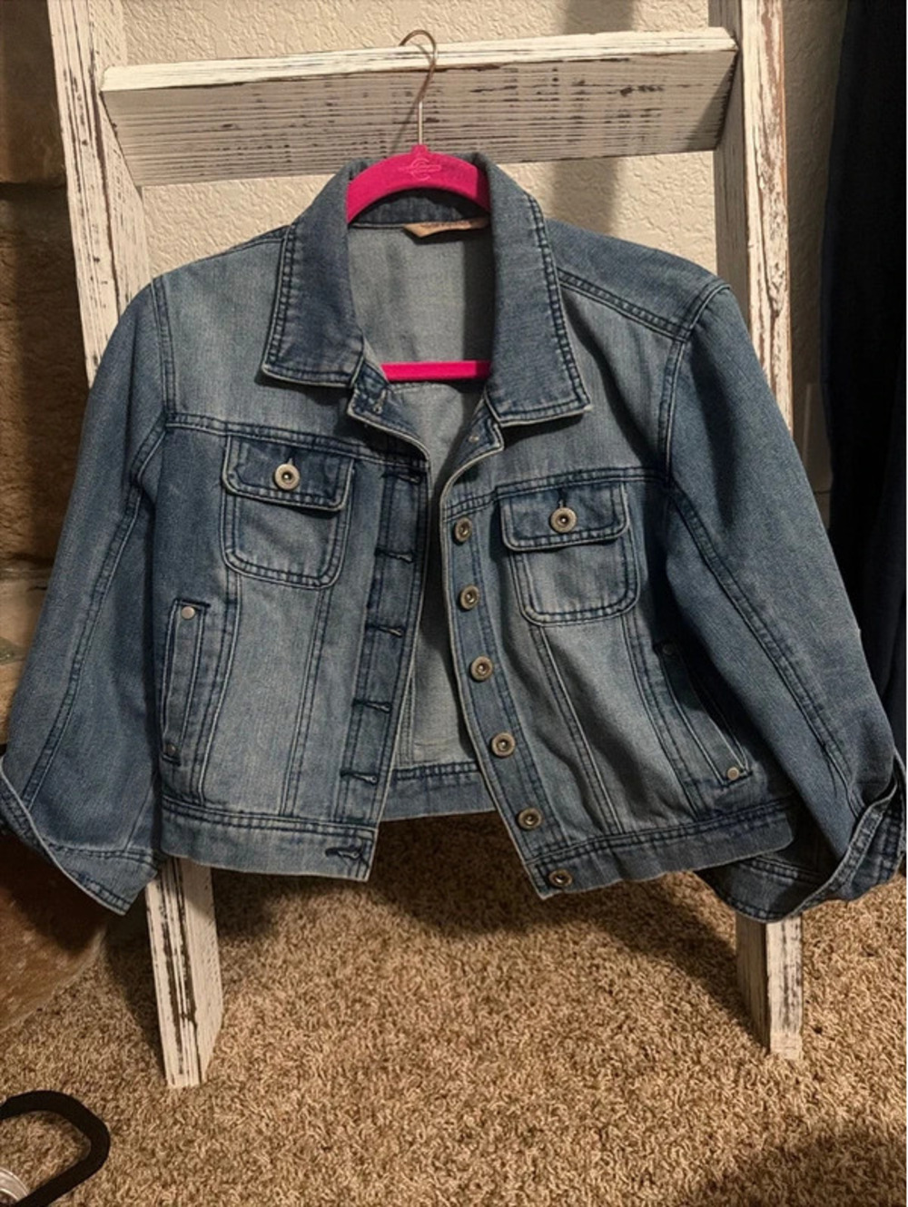 Blue Jean jacket cropped top